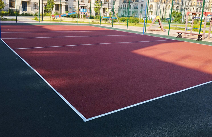 Резиновое покрытие для теннисной площадки